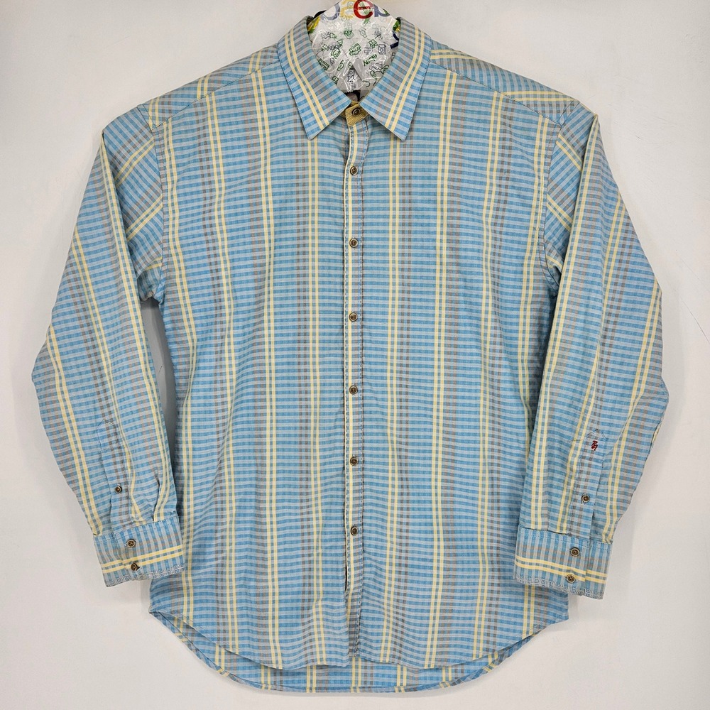 Robert Graham Shirt Mens 3XL Check Plaid‎ Button Up Long Sleeve Casual